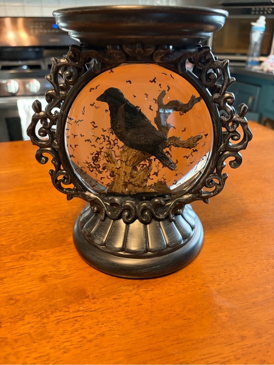 Bath & Body Works Other - Black Crow Decorative Glass Globe Candle Holder - Bath and Body Works RARE